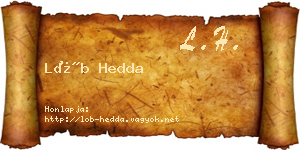 Löb Hedda névjegykártya